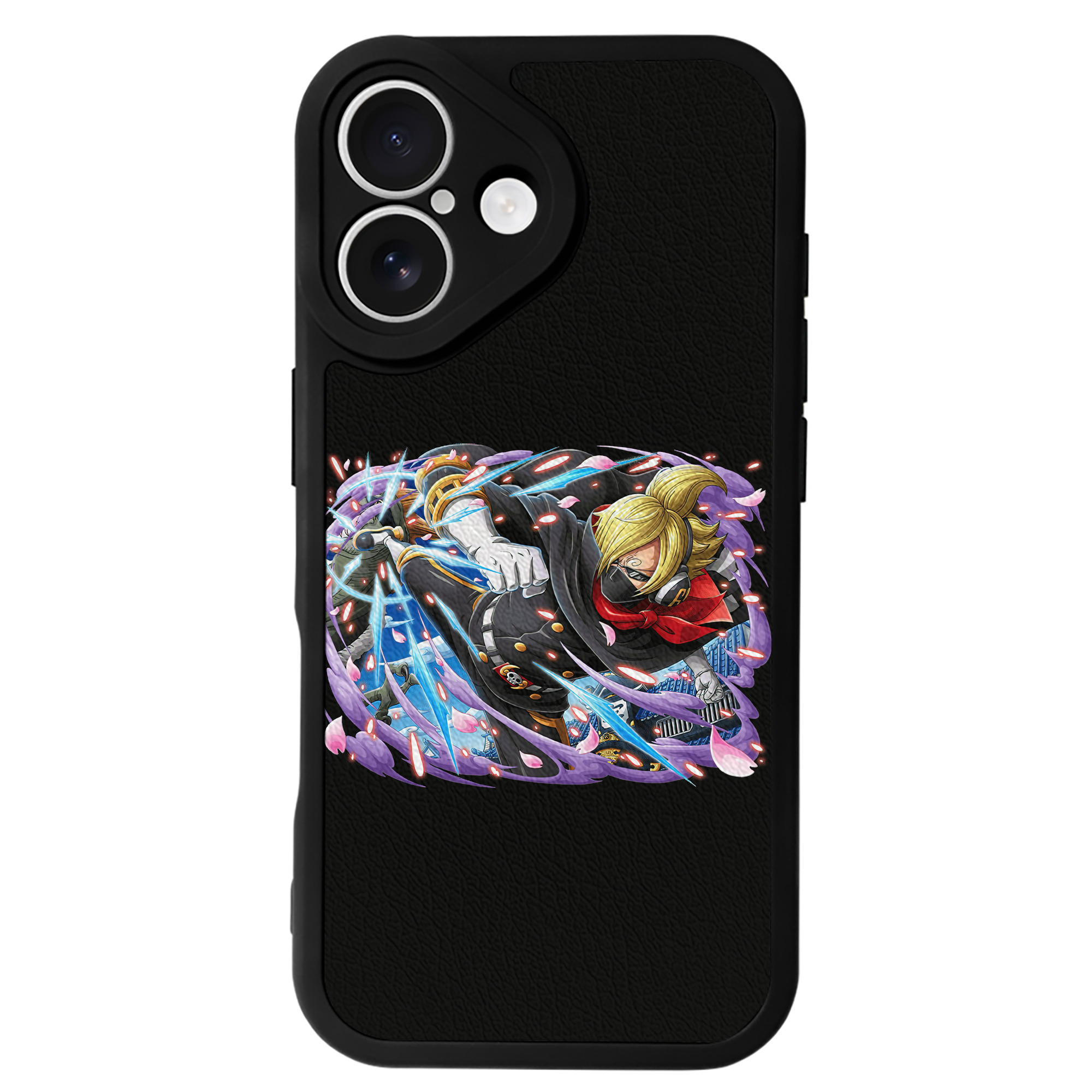 （画像用） ワンピース サンジ ONE PIECE Sanji 【iPhone 16シリーズ対応】シリコンスマホケース（レザー調） 材質：シリコン
